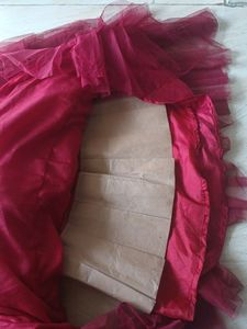 Frill Maroon Lehanga