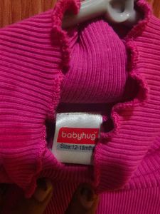 Babyhug Full Sleeves Solid Skivi Tee