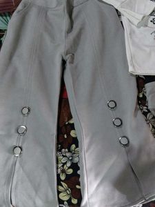 Grey Wide Leg Pants