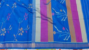 Blue Floral Design  Rajkot Patola Saree