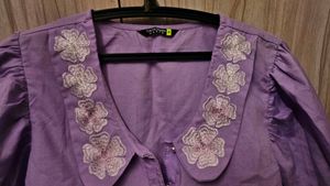 Cute Purple Floral Top