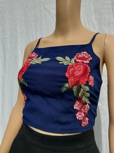 Floral Embroidered Tank Top