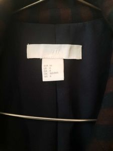 Double Breasted Blazer H&amp;M Blue and brown stripes