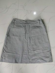 Checked Mini Skirt with Cargo Pockets