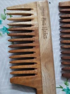 A Set Of 3 Neem Wood Comb