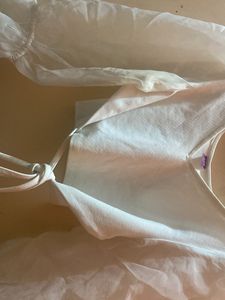 Crop Top White Color Xxl Size