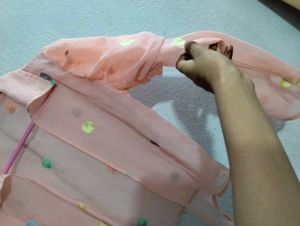 Peach Polka Dot Shrug