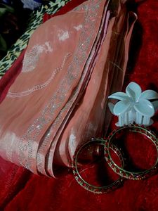 Stone Work Saree
