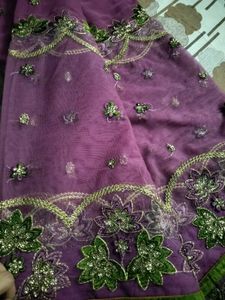 Beautiful Saree In Purple 💜 Colour