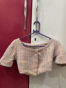 Tweed Crop Top - Chic &amp; Trendy