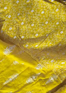 Yellow Embroidered Dress Material