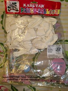 White Party Balloons Big Size - 50pcs