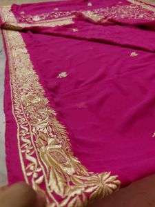 Thread Work Beautiful 😍 Saree Pink 🩷