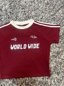 Maroon Crop Top