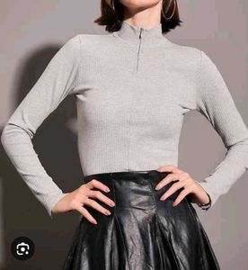 Grey Long Sleeve Top