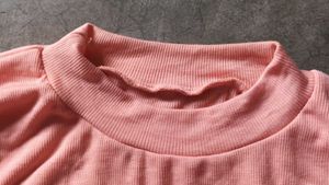 Peach Ruched Bodycon Dress