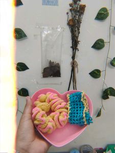 Blue &amp; Yellow Crochet Headband💙⭐(&amp; Scrunchie)