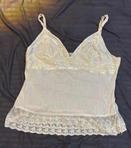 Embellished y2k Sleeveless Cami Top