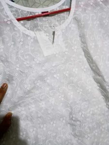 White Embroidered Kurta