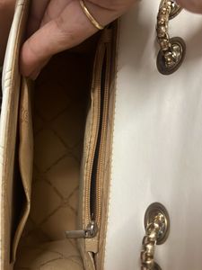 Chic White Chevron Crossbody Bag