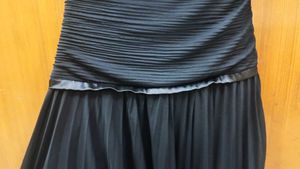Black off shoulder prom dress