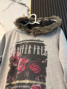 grey Coloured Hoodie