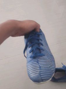 Blue Striped Football Studs