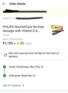 PHILIPS NourishCare No Heat Damage Straightener