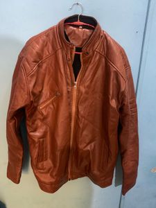 Brown zara Leather Jacket