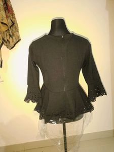 Black Peplum Top