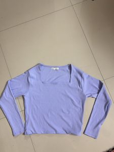 Zara Ribbed Square Neck Top