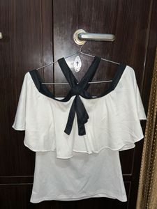 White And Black Top