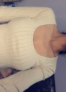 H&amp;M Ribbed Long Sleeve Top