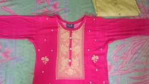 Pink Embroidered Kurti