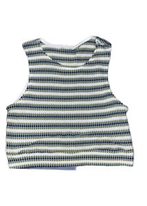 Stripes that pop! chic blue & green tank
