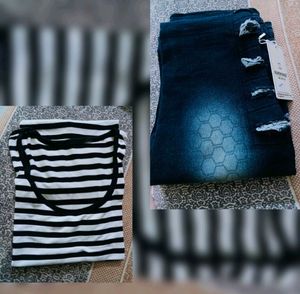 Combo Of Jeans And Top