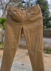 Khaki Straight Leg Pants
