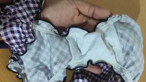 Purple Gingham Ruffle Lingerie