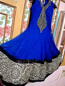Blue Embellished Anarkali Dress