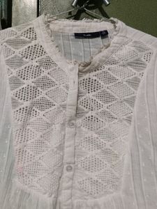 White Chikankari Top