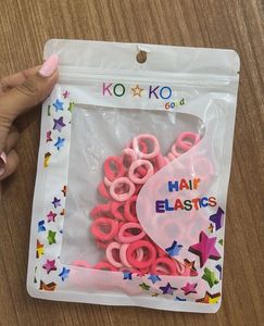 100 Pcs Hair Elastics - Pink