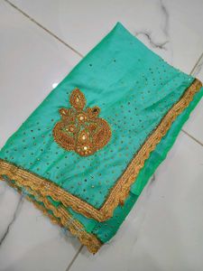 Heavy Wedding Saree New With Blouse Piece