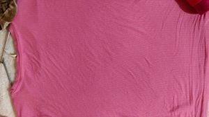 Cute Pink Ribbed Body Hugging Cropped Tee