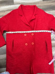 Red Double Breasted Coat