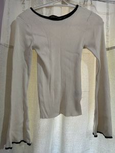Stylish White Long Sleeve Top