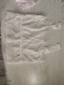 Lace Pink + White Netted Bra