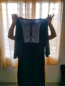 Embroidered Dark Blue Kurta💙