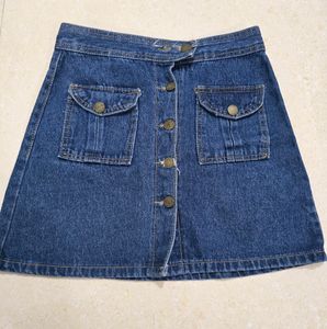Denim Short Skirt