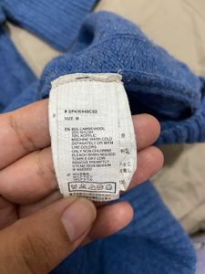 Blue Cable Knit Sweater