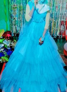 Wedding Princess Gown Four Player Net Fabric